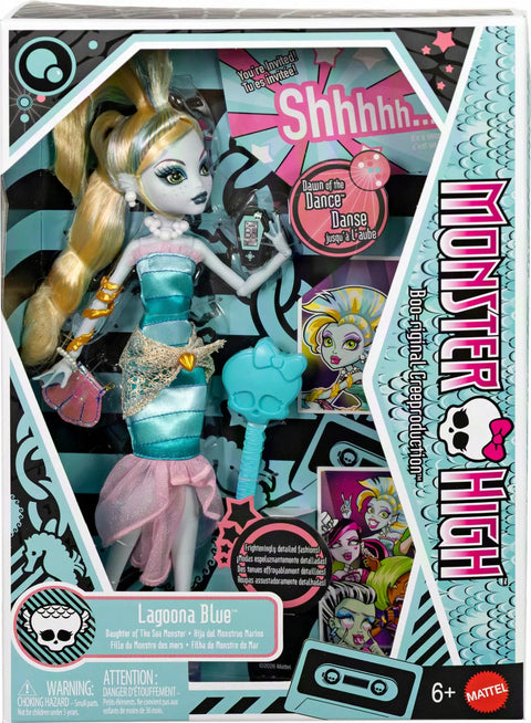 Dawn Of The Dance Lagoona Blue Reproduction Doll in box with sea-blue gown and accessories, collectible for trendy fans.
