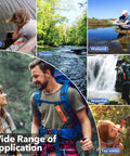 Wide range of application shown for the Emergency Water Filter Straw 3 Pack For Hiking Camping And Outdoor Prep Personal Survival