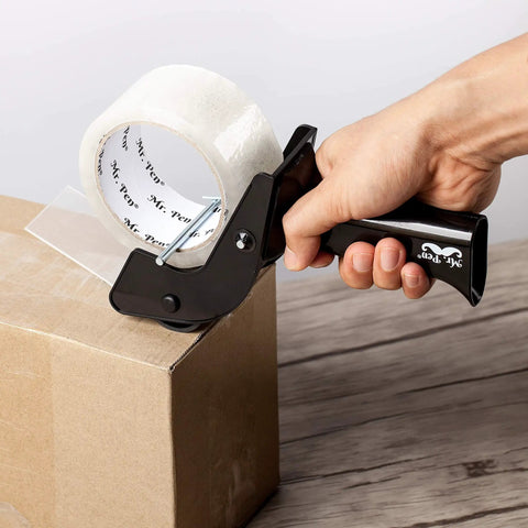 Clear Packing Tape For Shipping, Packing, Moving And Storage, 2 Inch Wide, 60 Yards, 1.9 Mil Thick, with dispenser