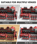Power Tool Organizer Wall Mount With Drill Rack, Grinder Holder, Hammer And Pliers Rack, Locking Drawers, shown on various walls