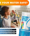 Top Shelf Drinking Water Test Strips Kit For Well Tap And City Water Quickly Checks 16 Essential Parameters in 25 pack.