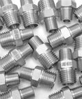 Stainless Steel 316 Hex Reducing Nipple Fittings One Quarter Inch NPT Male To One Eighth Inch NPT Male Water Pipe Adapters