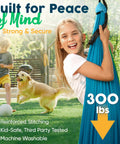 Children playing in garden with Indoor Outdoor Kid Sensory Swing With Calming Cocoon Hug Hammock, holds up to 300 lbs
