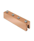 Rock Solid Ground Link Wire Connector For Structural Steel I Beam With Penetrox Compound And High Conductivity Wrought Copper 500 Kcmil, side view.