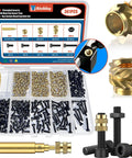 Heavy Duty M3 Brass Knurled Threaded Inserts And Hex Socket Cap Bolts Assortment Kit With Heat Set Tips on display