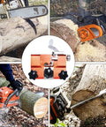 Chainsaw Sharpener Kit With Vise And Hand Crank Sharpening Jig, Portable chain saw sharpener tool for all saws in action