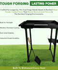 Beginner Friendly Coal Forge Stand With Fire Pot And Hand Blower Blacksmith Forge Starter Kit setup on grass