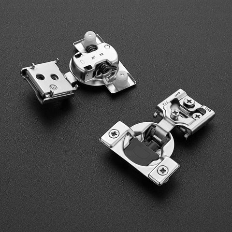30 Pack 15 Pairs Three Quarters Inch Overlay Soft Close Cabinet Hinges Satin Nickel Hidden Concealed Stainless Steel Self Closing