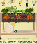 Raised Garden Bed With Legs On Four Wheels And Brakes, With Shelf, 48 By 24 By 33 Inches Outdoor Planter Box For Vegetables And Flowers