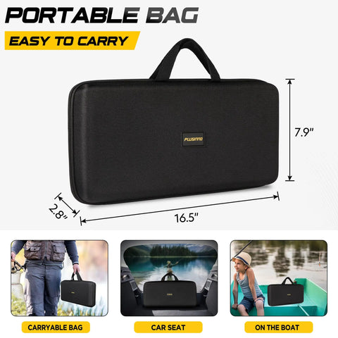Portable carry case for Carbon Fiber Telescopic Fishing Rod And Spinning Reel Combo With 12 Plus 1 Shielded Bearings