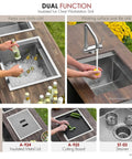 Badass Hella Insulated Workstation Sink For Outdoor Kitchen Bar Station With Deep Stainless Bowl Includes Heavy Duty Lid Commercial Grade Strainer And Cutting Board Built Sick, featuring ice chest and faucet.