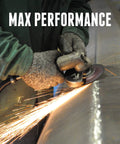 Man using Tiger Ceramic Type 27 Cut Off And Grind Combo Wheel 4 1/2 Inch By 1/8 Inch CER30T for metal cutting