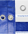 Heavy Duty 20x30 Ft Blue Tarp, 5 Mil Waterproof And UV Resistant, strong edge buckle for multipurpose outdoor cover