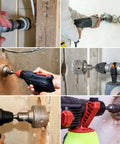 KJE 35-piece concrete hole saw kit with 30–110 mm bits; SDS Plus & Max shank; for concrete, stone, brick drilling