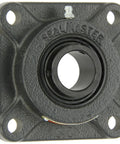 Cast Iron Standard Duty Flange Unit Pillow Block Bearing With No Sweat Regrease Setup and single lip seal for 1 inch mount.