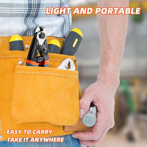 Tough As Nails Seven Point Five Inch Wire Cutter And Heavy Duty Snips For Smooth Slicing Steel Wire Rope Chicken Wire And Electrical Crafting With High Carbon Blades That Hit Different Every Time in tool belt pocket.