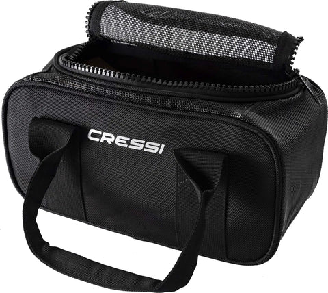 Libra Ballast Weight Bag for Scuba Gear with open top and handle, heavy duty Denier fabric, ideal for weight transport and storage.