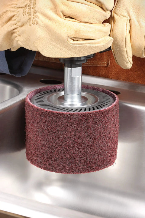 Surface Conditioning Scrim Backed Belt SC-BS A O Medium 1/2 in x 18 in Abrasive Belt used for finishing metal surface