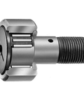 Side view of Single CR28UUR Standard Inch Cam Follower Bearing, Caged High-Carbon Steel, Crowned Outer Ring, Sealed with Screwdriver Slot