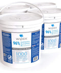 Front view of 96 Percent Isopropyl Alcohol Wipes 4000 Count Bulk Pack For Cleanrooms Labs And Sensitive Equipment Electronic Tech Wipes SMS Cloth Economy Size 4 Pack