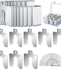 96 Piece Slotted Stainless Steel Shim Kit For Leveling And Precision Fit 2X2 Inch Shims With Feeler Gauge And Durable Storage Box