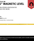 Stabila Type 96M Magnetic Level, 96-inch, aluminum body, rare-earth magnets, horizontal and vertical vials, for framing jobs.