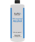 Front view 99 Percent Isopropyl Alcohol For Surface Cleaning Unscented 32 Fl Oz USA Made Methanol Free bottle with blue label.