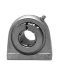 UEMTB207-20MZ20RF 1-1/4 in Kanigen Accu-Loc RF stainless tapped-base pillow block single-row ball bearing, front view