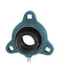 Half Inch Narrow Eccentric Collar Malleable Ductile Iron Flange With Three Bolt Pattern For Secure Pipe Connections And Precise Alignment In Industrial Piping Systems AMI KHTM201 8, front view
