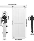 Sliding Barn Door 36 By 84 Inches With MDF Panel And Hardware Kit, Water Resistant PVC Coating, Easy Installation, Quiet And Smooth Glide