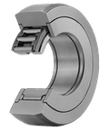 Caged separable roller follower NAST17ZZR, metric 17 mm ID, crowned shielded with oil hole, HCC steel, 40 mm diameter, 20 mm width.