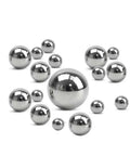 9mm 30 Grain Steel Bearing Balls, Bearing Steel Ball, Solid Ball, Carbon Steel Ball in various sizes displayed on a white background