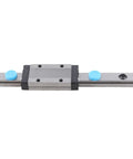 9mm Width Miniature Linear Rail Guide With Ball Retainer And Lubrication System for precision machinery, front view.
