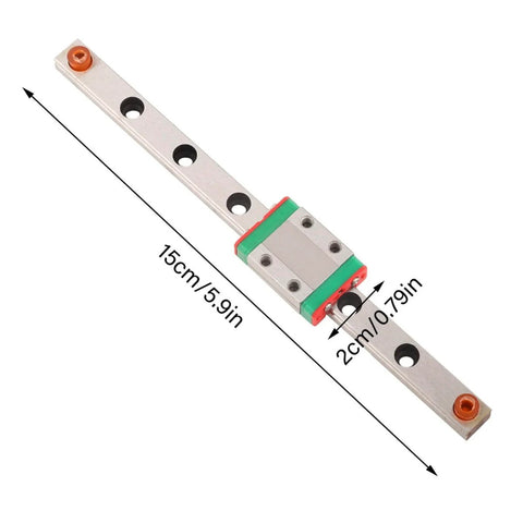 Miniature 9mm Linear Rail System with Slide Block Ball Retainer and Lubrication for CNC Machines and 3D Printers