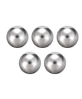 Five 9mm 30 Grain Steel Bearing Balls, Bearing Steel Ball, Solid Ball, Carbon Steel Ball on white background