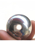 Close-up of 9mm 304 stainless steel solid piercing ball with 3mm hole, part of 10pcs Through Hole Steel Balls 304 Stainless Steel set