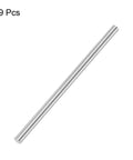 Single 5mmx100mm 304 Stainless Steel Solid Round Rod for DIY Crafts - 9pcs, shown in full view to highlight size and material.