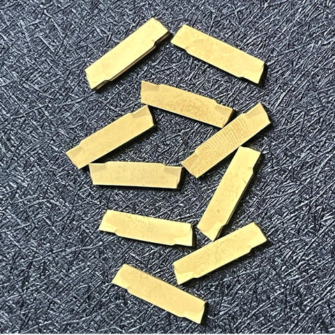 10-Piece Pro Grade MGMN200-G Carbide Inserts For Internal Turning, Indexable Blades Fit MGEHR And MGIVR Grooving Cut-Off Tool
