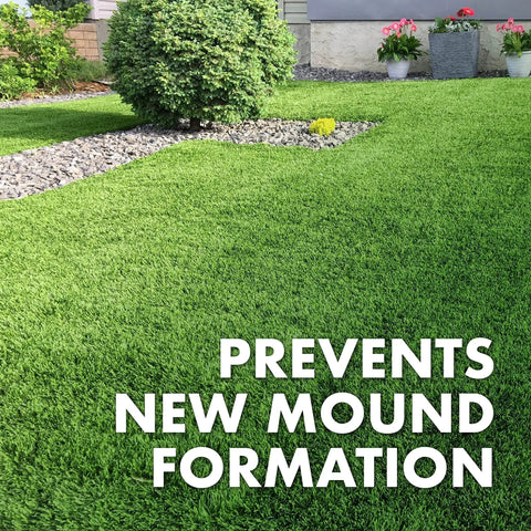 Lawn protected by Fire Ant Shield Yard Protection Granules for Lawns and Home Foundations, Quick Kill Queen and Colony, Season Long Control.