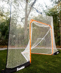 Lacrosse Goal Backstop Net No More Chasing Balls 12 Foot By 9 Foot For Backyard Practice Keeps Balls In Play with polyester netting