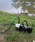 1 HP Portable Stainless Steel Lawn Sprinkling Water Pump With Up To 850 Gallons Per Hour for Heavy Duty Outdoor Sprinkler Systems by a pond
