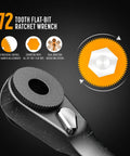 22 Piece Double Sided Bit Kit Workhorse with flat end ratchet driver showing 72 tooth ratchet mechanism, dual-direction compatibility