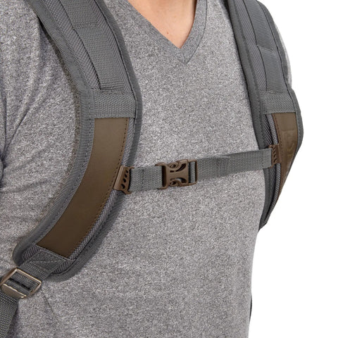 20 Inch Hard Bottom Tool Backpack Built Tough With Durable 1800D Polyester And Top Grain Leather Padded Cooling Liner shoulder straps