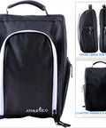 Golf Shoe Bag With Zippered Carrier And Ventilation External Pocket For Socks Tees And Accessories Easy Trunk Storage Durable