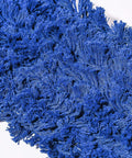 Close-up of blue washable head for No Sweat Cleanup With This Commercial Grade Dust Mop And Sturdy Wood Handle Featuring Washable Head For Sweeping Hardwood Laminate Tile Store And Warehouse Floors Blue.