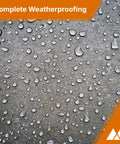 Heavy Hitter Concrete And Paver Sealer 20 Gallon Drum Creates A Slick Semi Gloss Wet Look Finish on wet concrete surface with droplets.