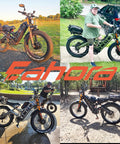 Badass Full Suspension Electric Mountain Bike Kicking Up Dust At Forty Six Mph Paired With A Killer 52V 70Ah Pack Delivering Over Two Hundred Miles Of Smooth Riding Power On Gnarly Fat Tire Trails in outdoor settings.