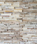 3D Wood Wall Panels Set of 10 Reclaimed Barnwood Planks for Rustic DIY Wall Decor Weathered White Finish No Tools Needed