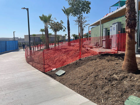 Heavy Duty Orange Safety Fence For Construction And Crowd Control 4 Ft By 100 Ft Per Roll DOT Approved Temporary Barrier Solid Mesh High Tensile Strength Six Roll Pack Straight Up Bulletproof For Any Work Site