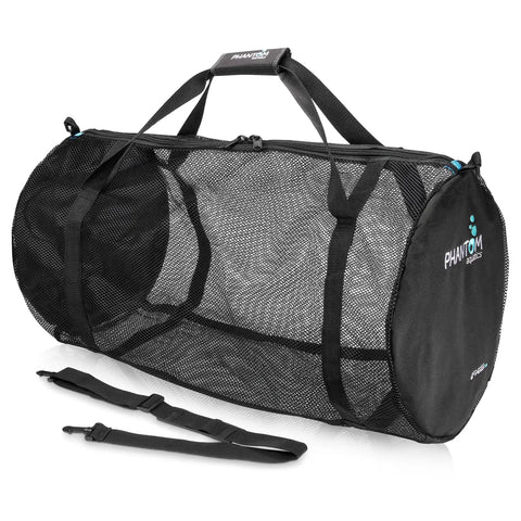 Mesh Duffle Bag For Scuba Gear No Fuss Snorkeling Spearfishing And Freediving Quick Dry Water Drain Rinse Directly In Bag Wide Full